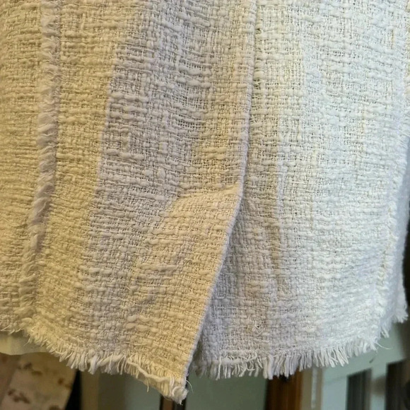 Rebecca Taylor tweed/lambs leather fringe mini dress sz 4 006 - Picture 5 of 6